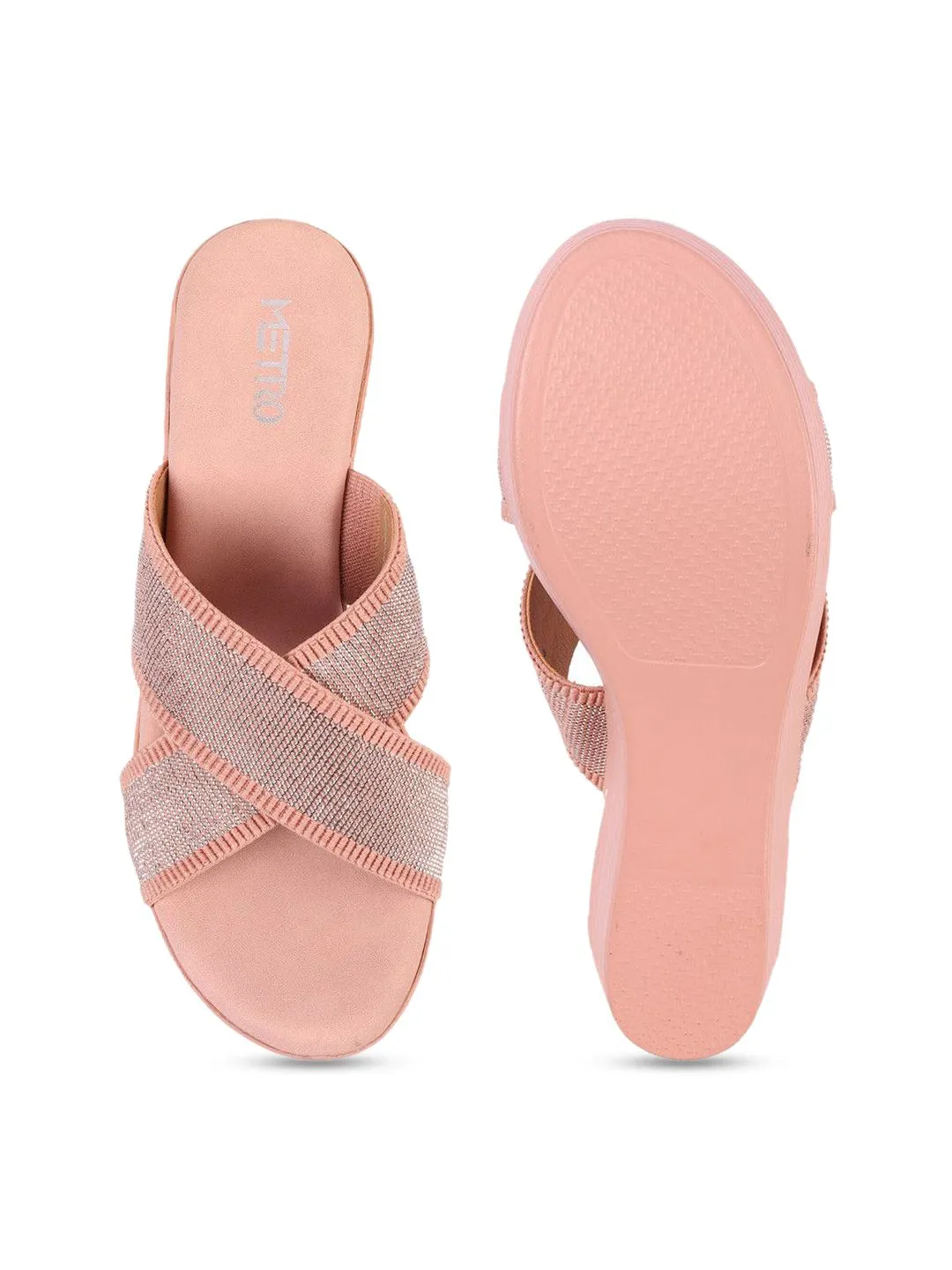 Metro Printed Wedge Heels Sandals