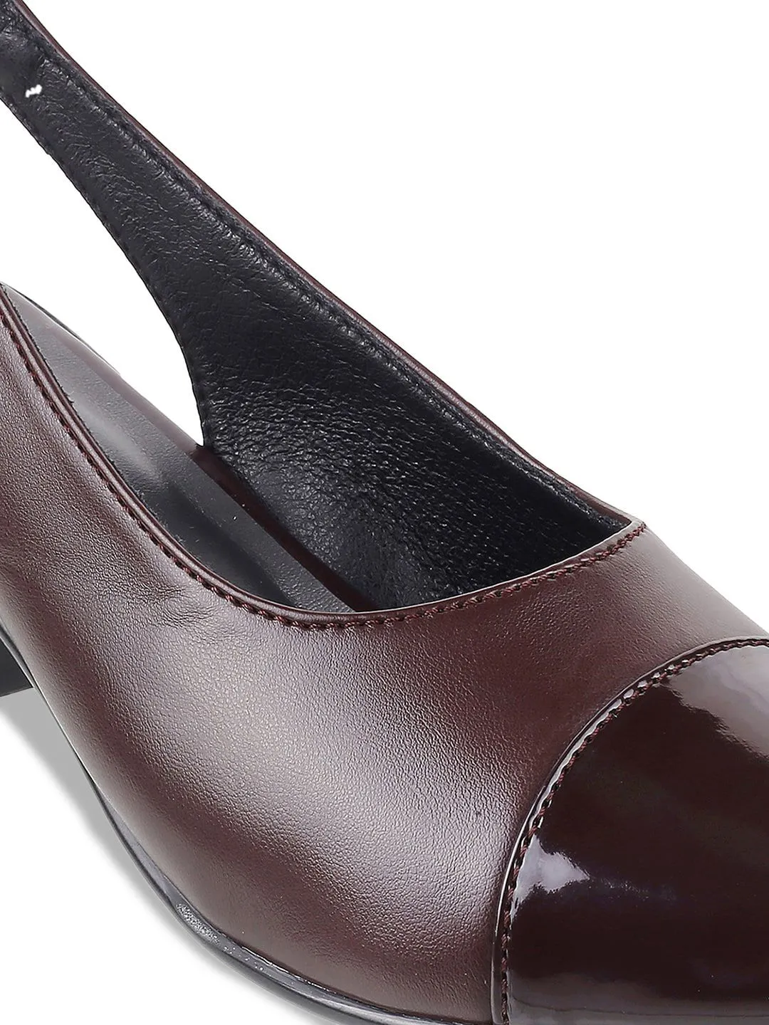 Metro Women Brown Block Mules
