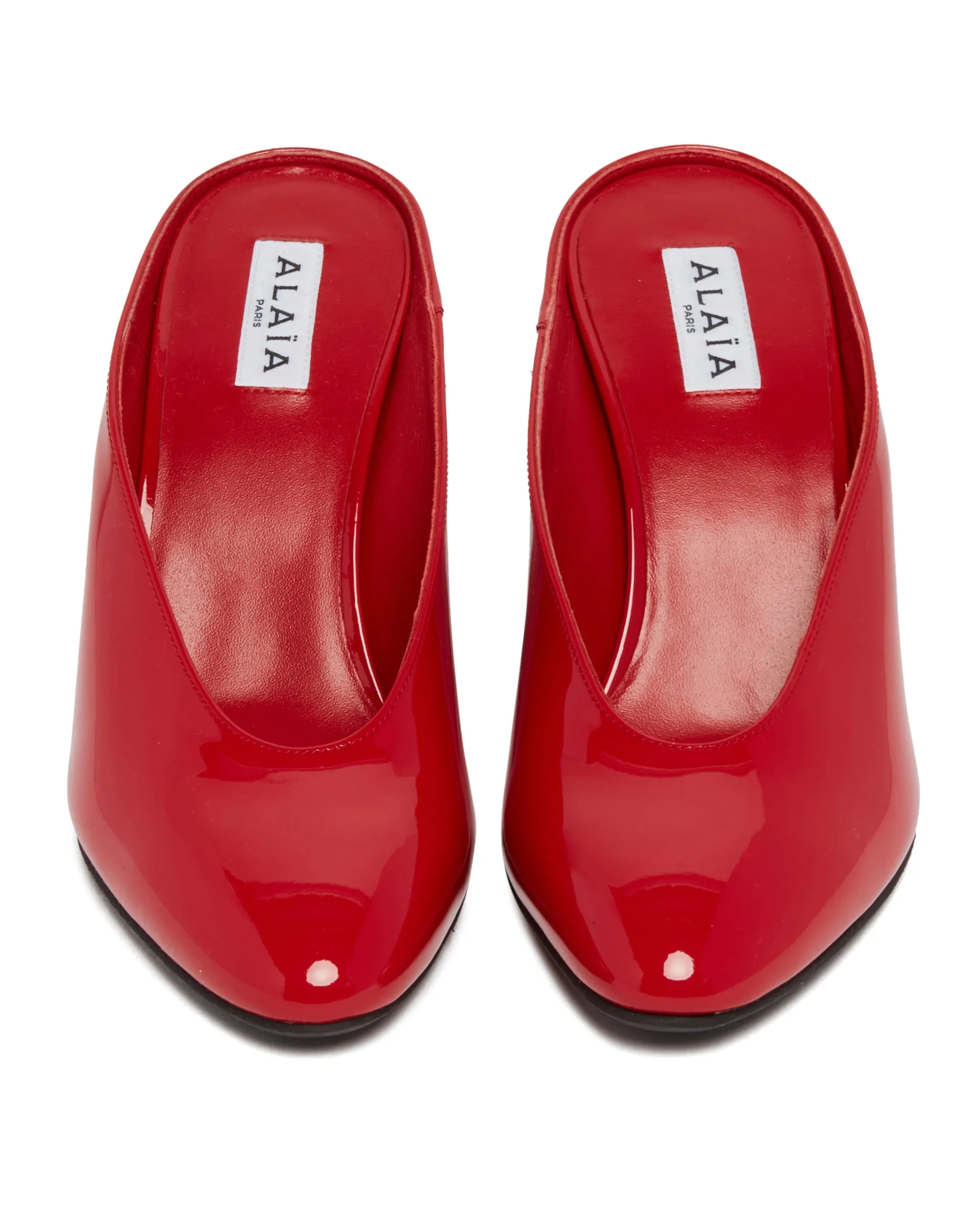 Mules Con Zeppa Curva Rosse