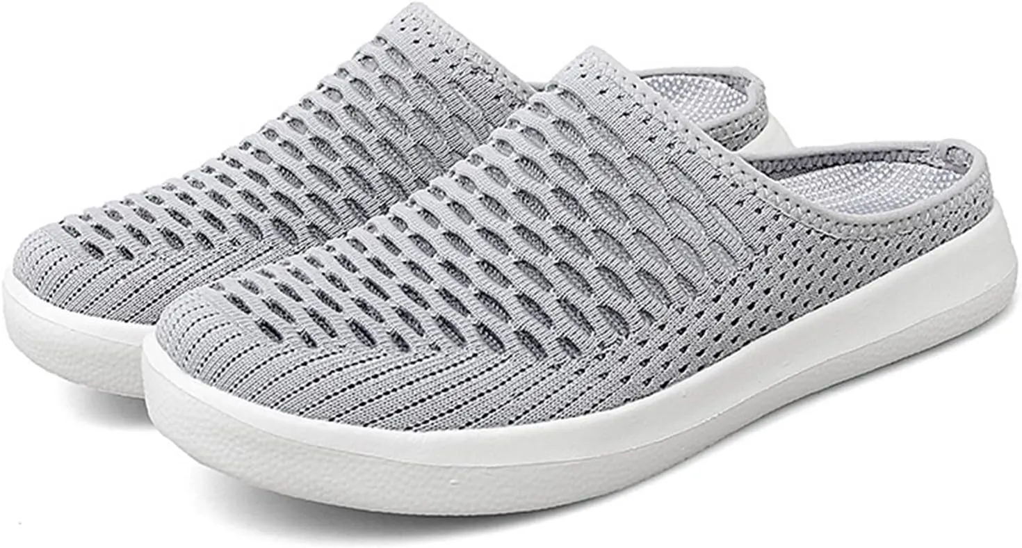 Mules for Women 2025 Slip on Mesh Mule Walking Sneakers Backless Diabetic Shoes Breathable Closed Toe Slides