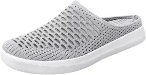 Mules for Women 2025 Slip on Mesh Mule Walking Sneakers Backless Diabetic Shoes Breathable Closed Toe Slides