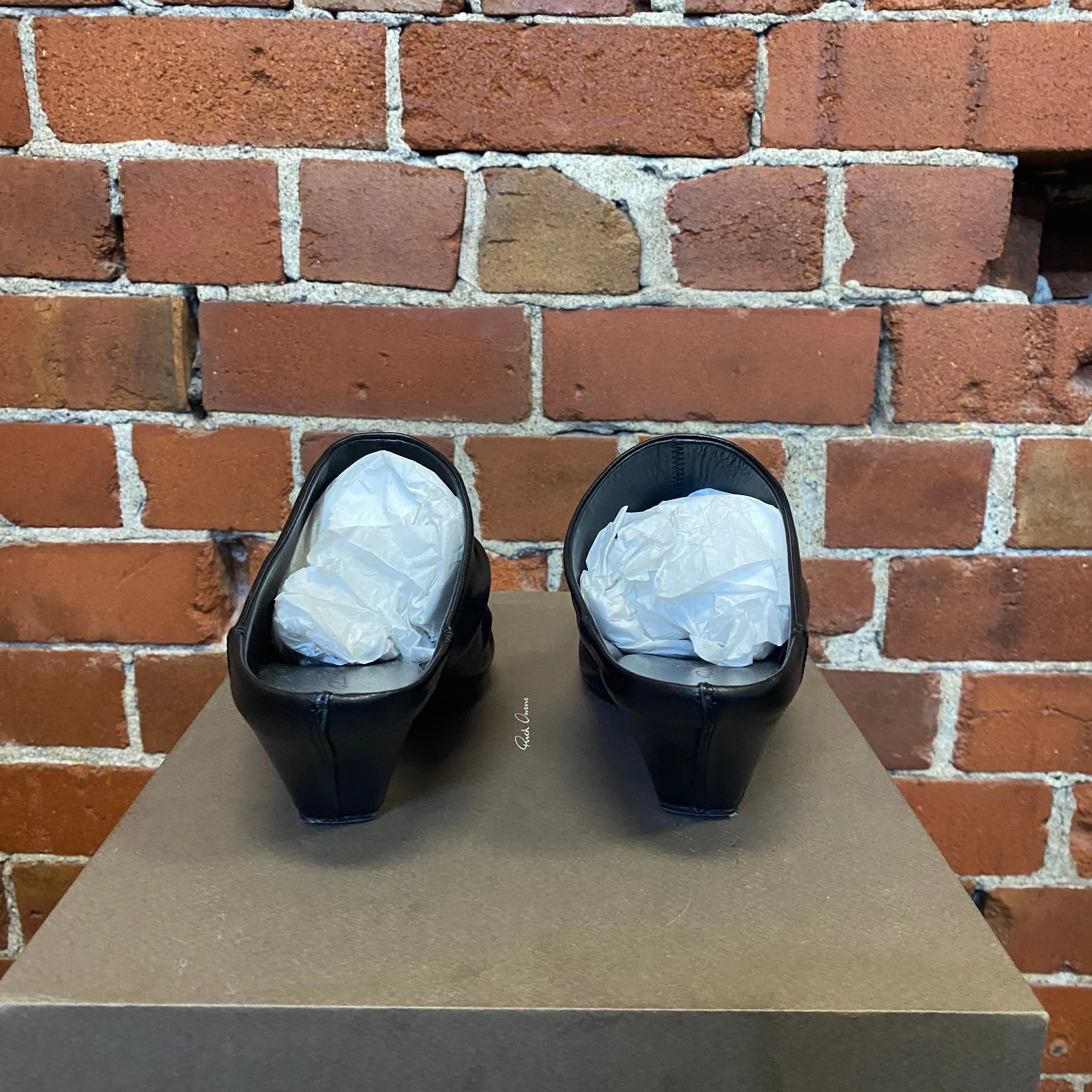 RICK OWENS leather slides