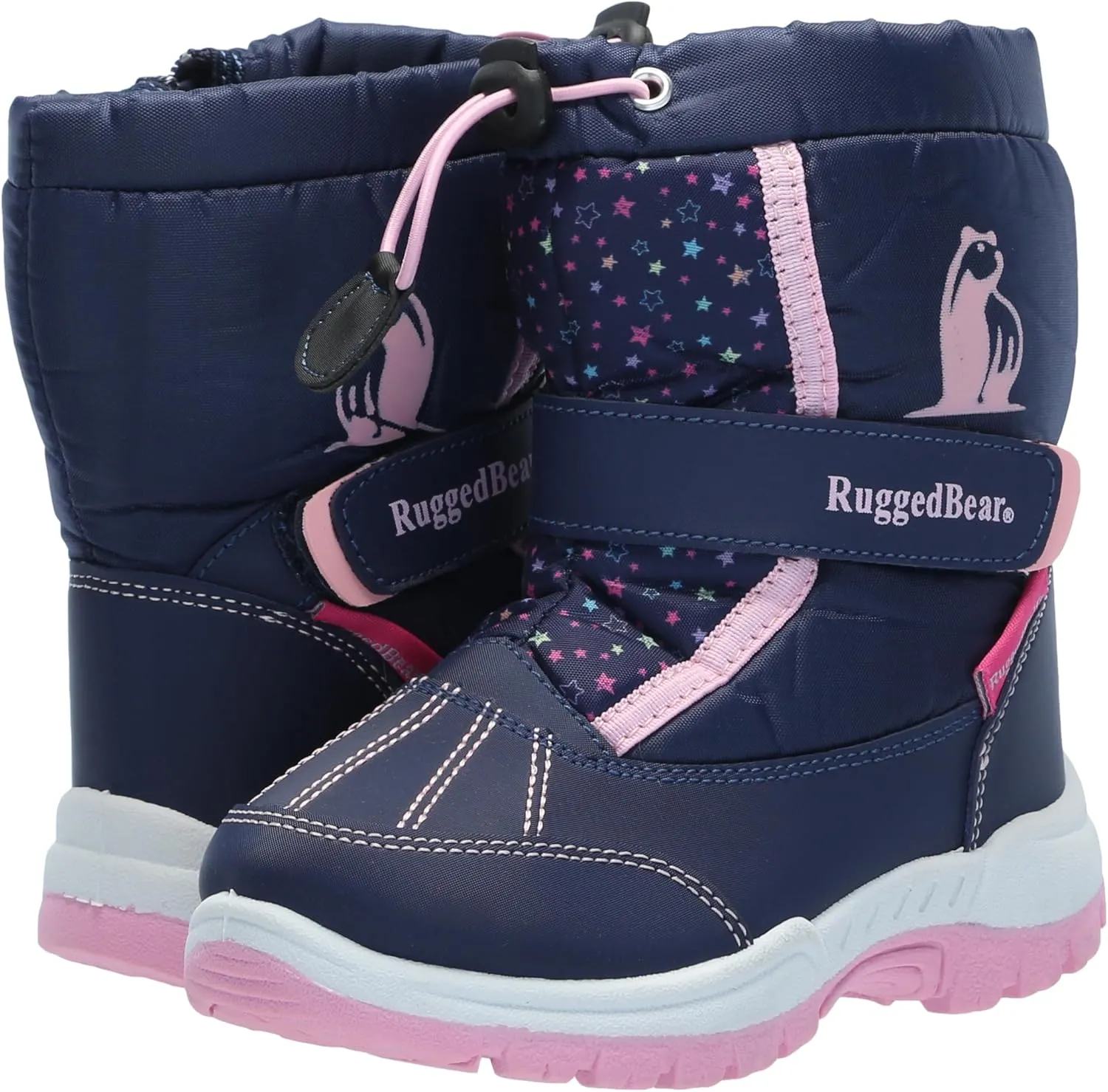 Rugged Bear Girl's Winter Snow Boot Outdoor Waterproof Fur Lined Top