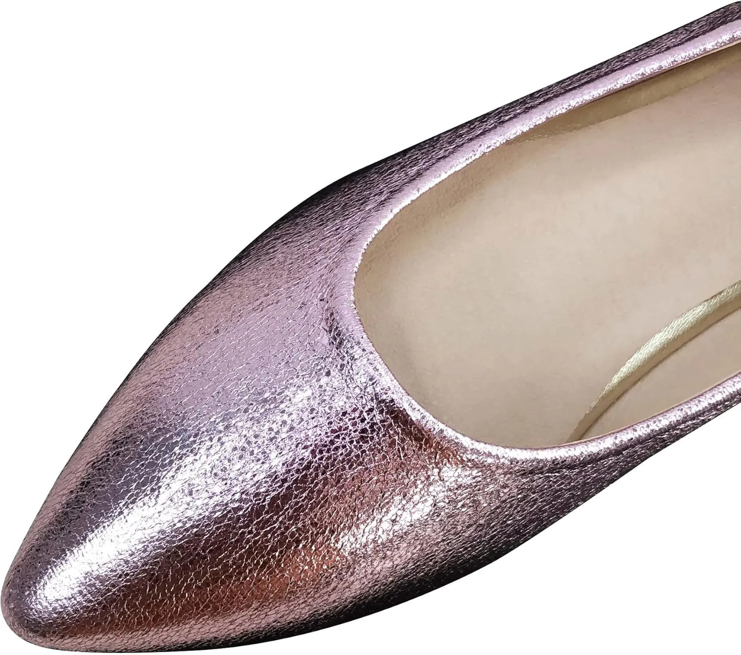 SAILING LU Women's Ballet Flats Black PU Leather Dress Shoes Rhinestone Wedding Glitter Comfortable Pointed Toe Slip on Loafers