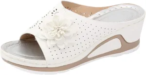 Sandals for Women Arch Support Open Toe Soft Insole Beach Vacation Slingback Twist Knot Bow Orthopedic Low Heel Slipper Platform Summer 2025 Orthopedic Slides Wedges Slip On Sandal