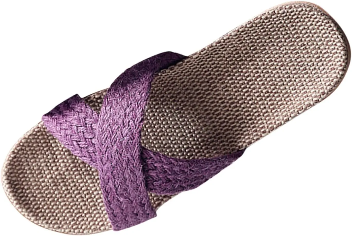 Silent Home Slippers New Women's Indoor Breathable Couples Home Linen Knitted Slippers In Summer