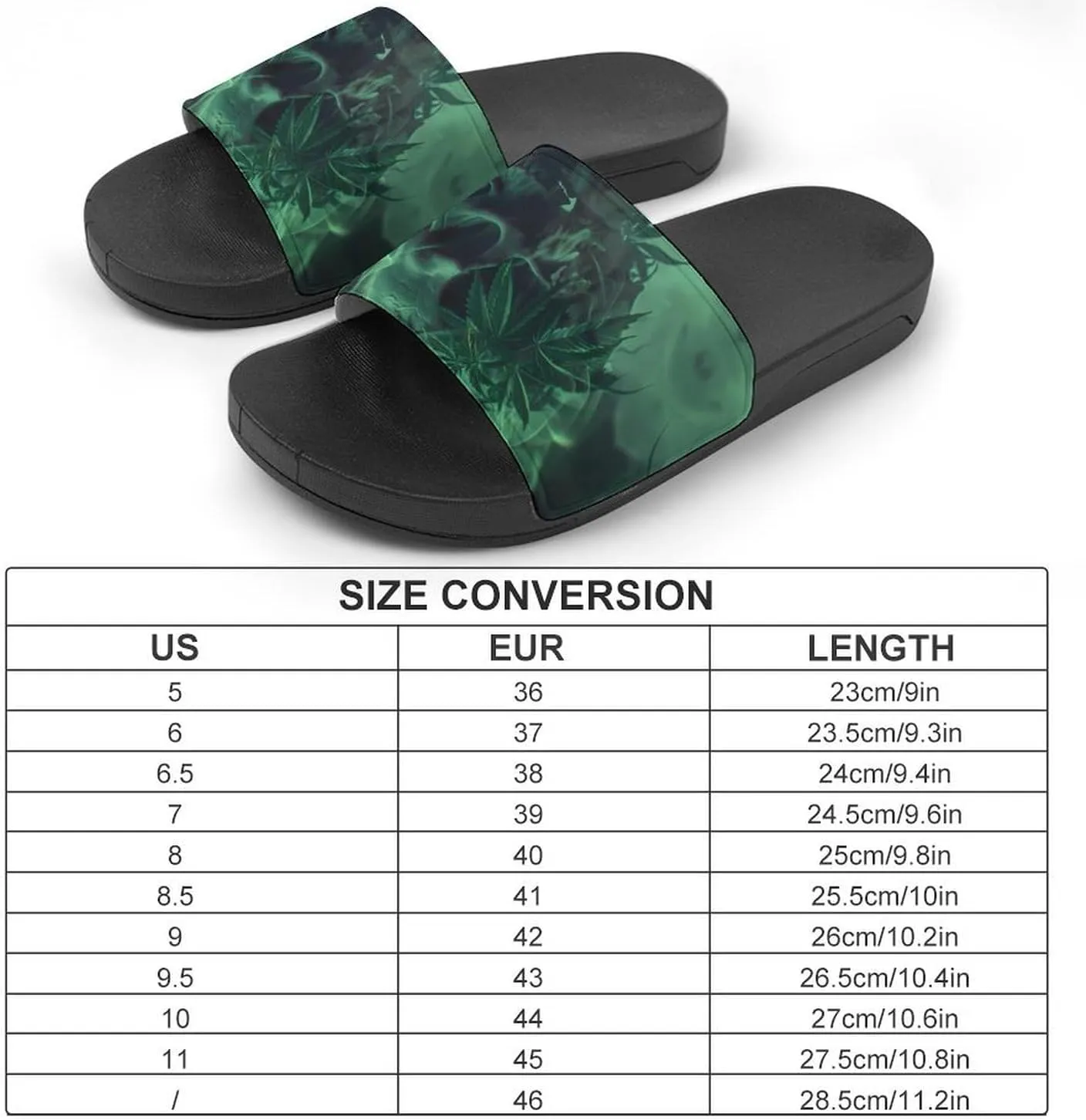Skull Smoke Weed Home Slippers Non-Slip Open Toe PVC Shower Slippers Sandals for Men Women