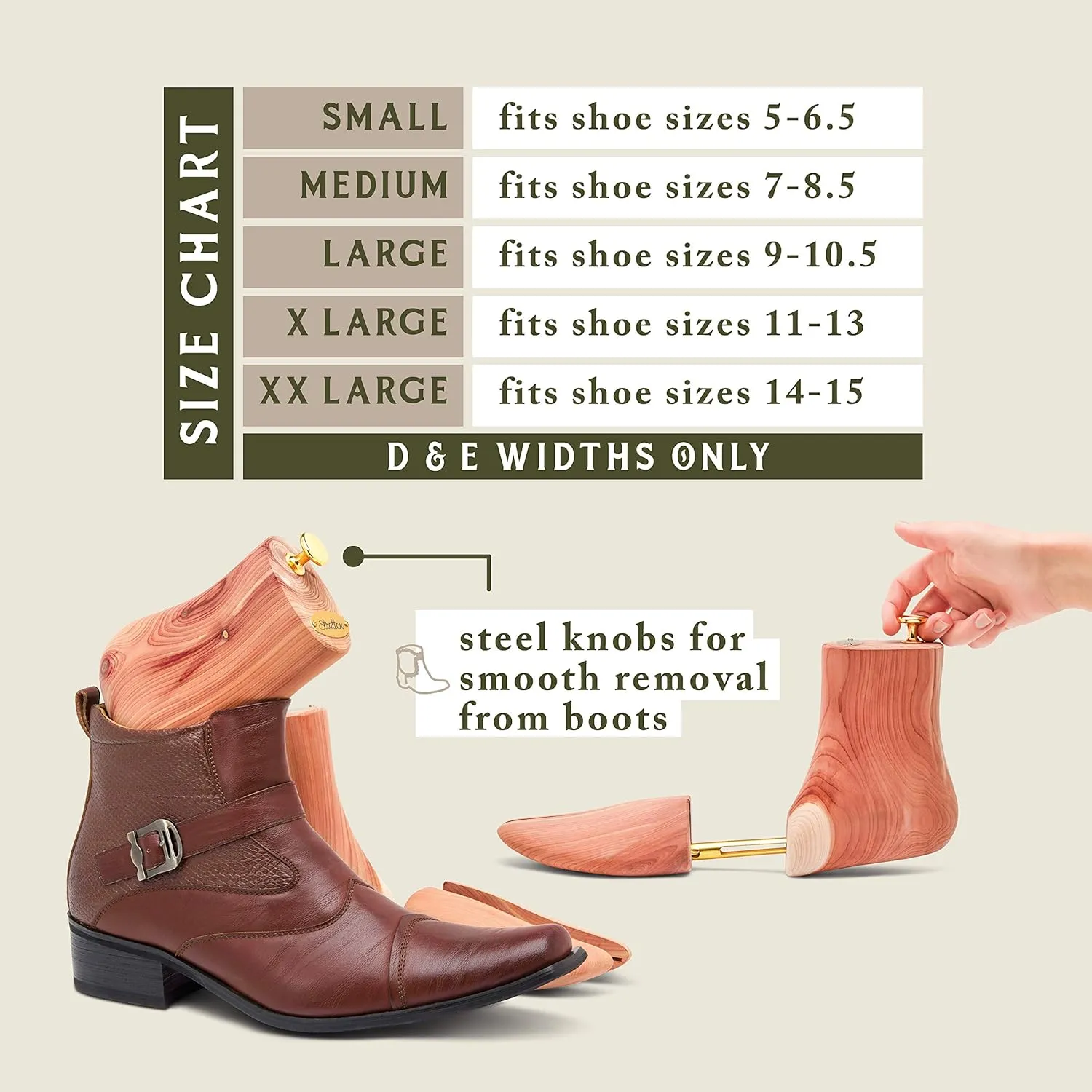 Stratton Boss Cedar Boot Tree For Men | Aromatic Red Cedar | Great Gift For Men!