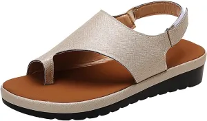 Summer Wedge Heel Open Clip Toe Sandals for Women Comfortable Casual Footwear Trendy Flats for Everyday Use