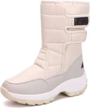 Warm Snow Boots for Women Winter High Top Bootie Anti-Slip Fur Lined Ankle Short Boots Waterproof Slip On Outdoor Shoes