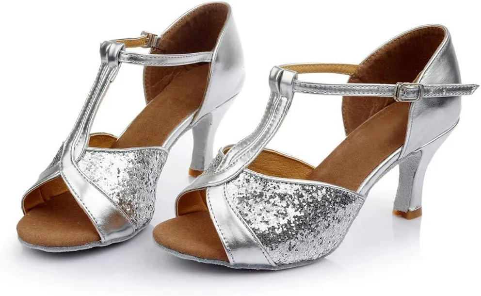 Women Chunky Heel Sandals Open Toe Strappy Ankle Strap Square Toe Comfortable Shoes