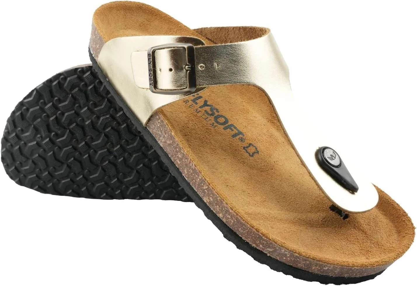 Women's 100% Genuine Leather Sandals - Comfortable Smart Foam Footbed, Slip-On Slides for Summer Wear, Adjustable Fit and Durable Non-Slip Sole