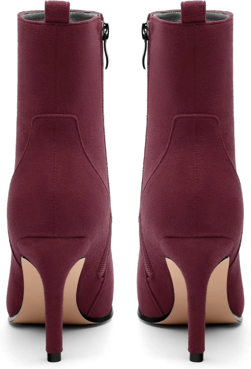 Womens Ankle Boots, Pointed Toe High Heel Ankle Booties for Women, Womens Stilettos Short Boots Zipper 3.6",Women Shoes for Workpalce, Street and Banquet.