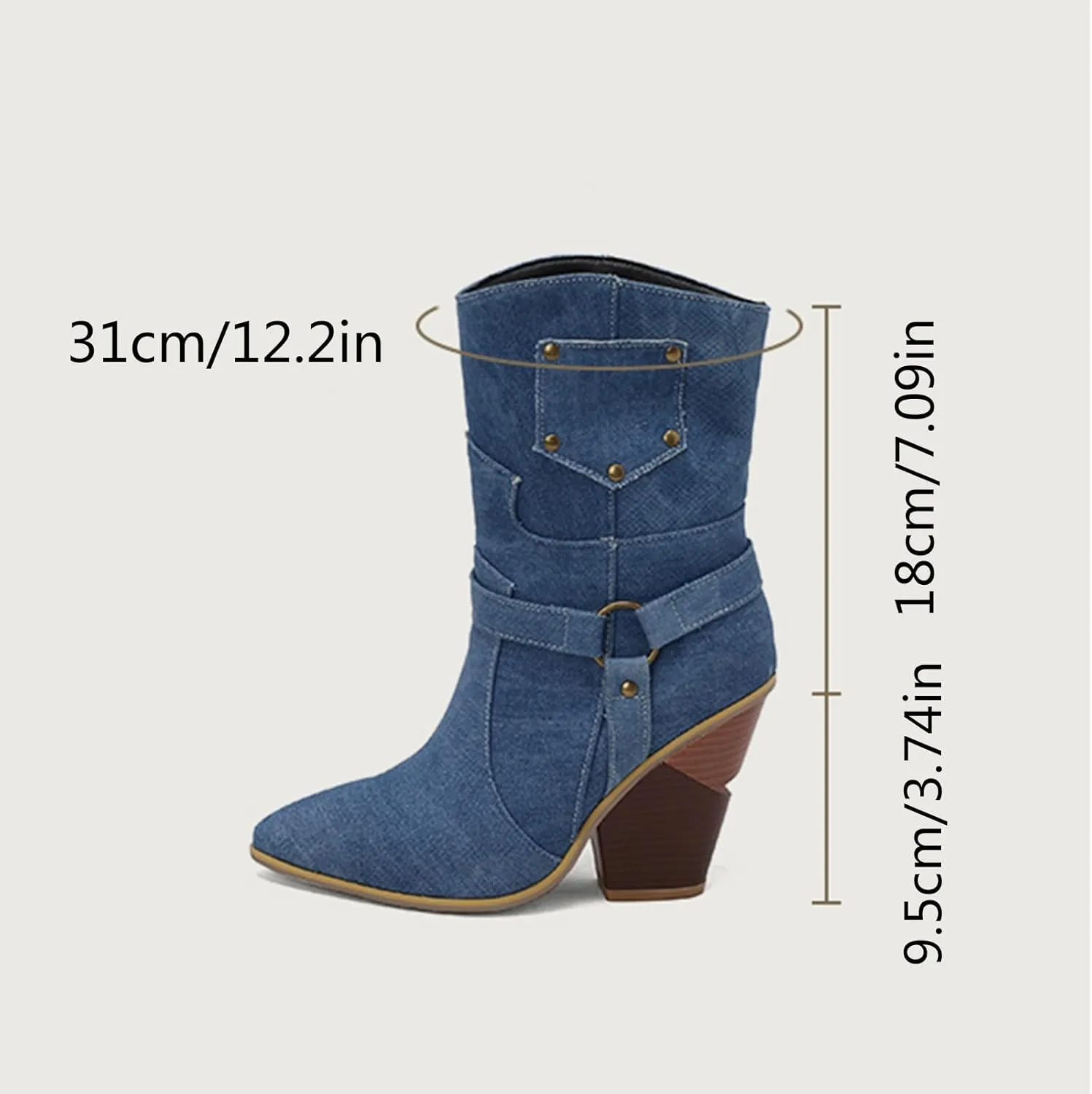 Womens Ankle Boots,Chunky High Heel Booties,Pull On Tabs Cowboy Boots,Fashion Western Boots,Comfy Winter Walking Work Shoes,Stylish Multicolor Leopard Snakeskin Pattern High Heels