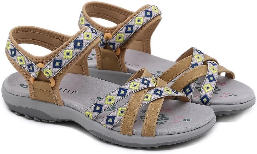Women's Comfortable Hiking Athletic Sandals Arch Support Sports Walking Casual Summer Outdoor Beach Water Sandal