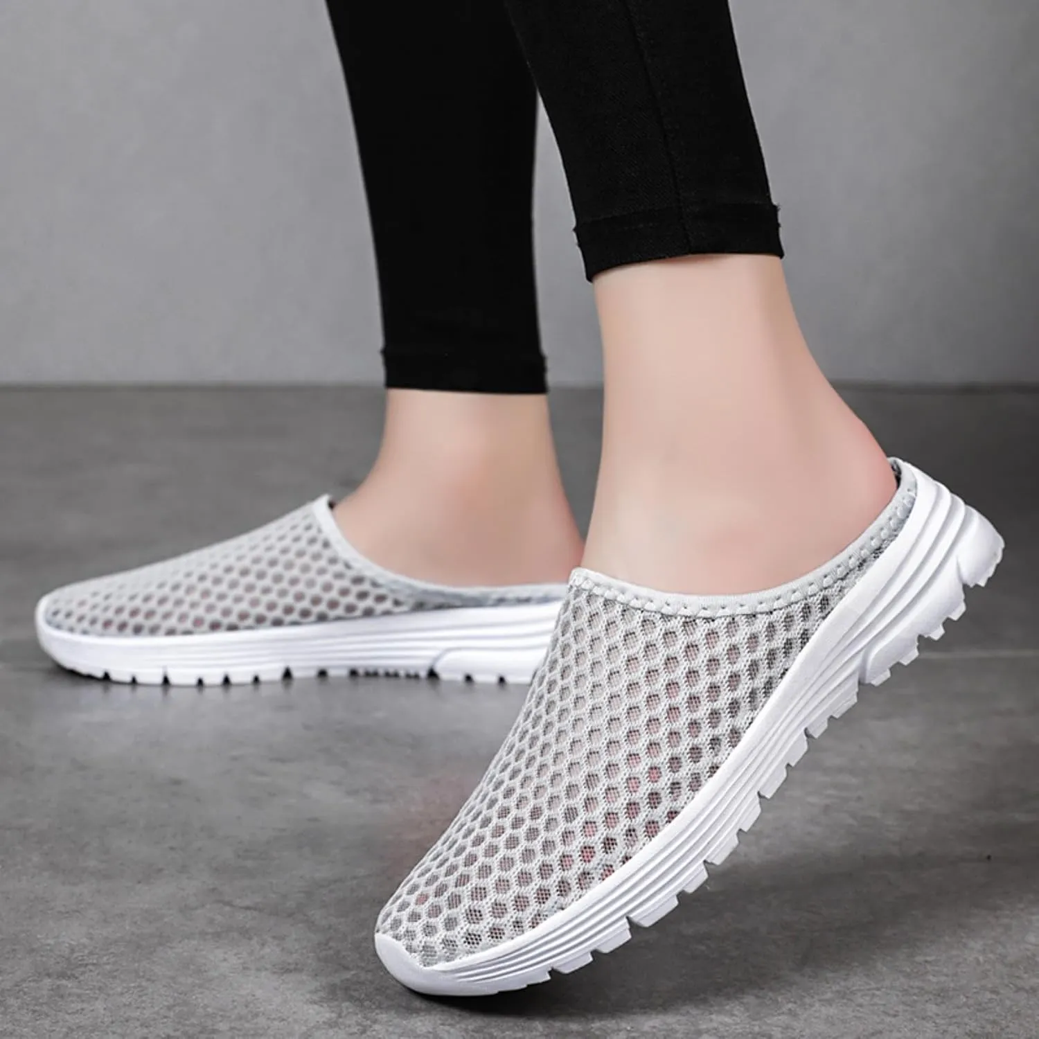 Women’s Lightweight Mesh Garden Shoes – Breathable Summer Slippers, Quick-Dry Outdoor Mules, Unisex Casual Slip-Ons