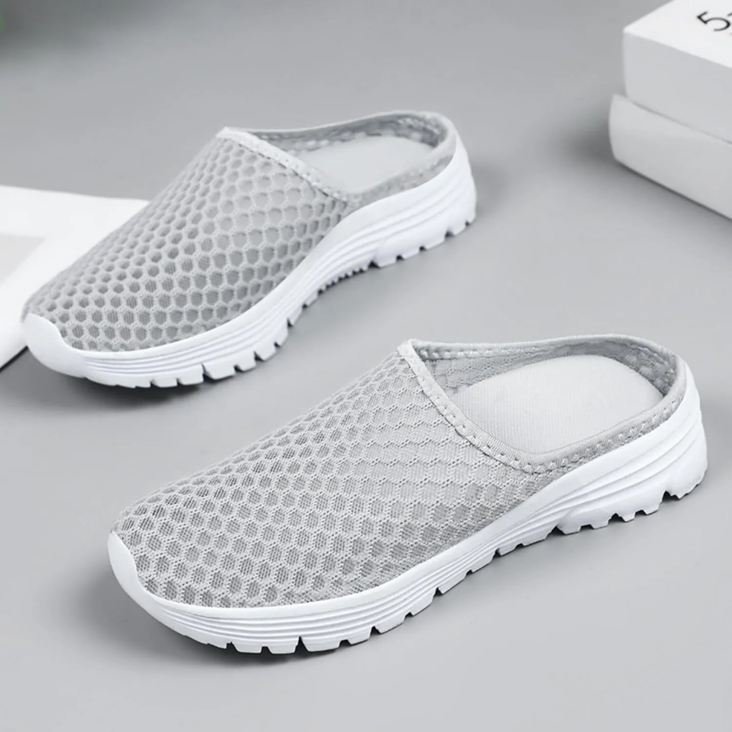 Women’s Lightweight Mesh Garden Shoes – Breathable Summer Slippers, Quick-Dry Outdoor Mules, Unisex Casual Slip-Ons