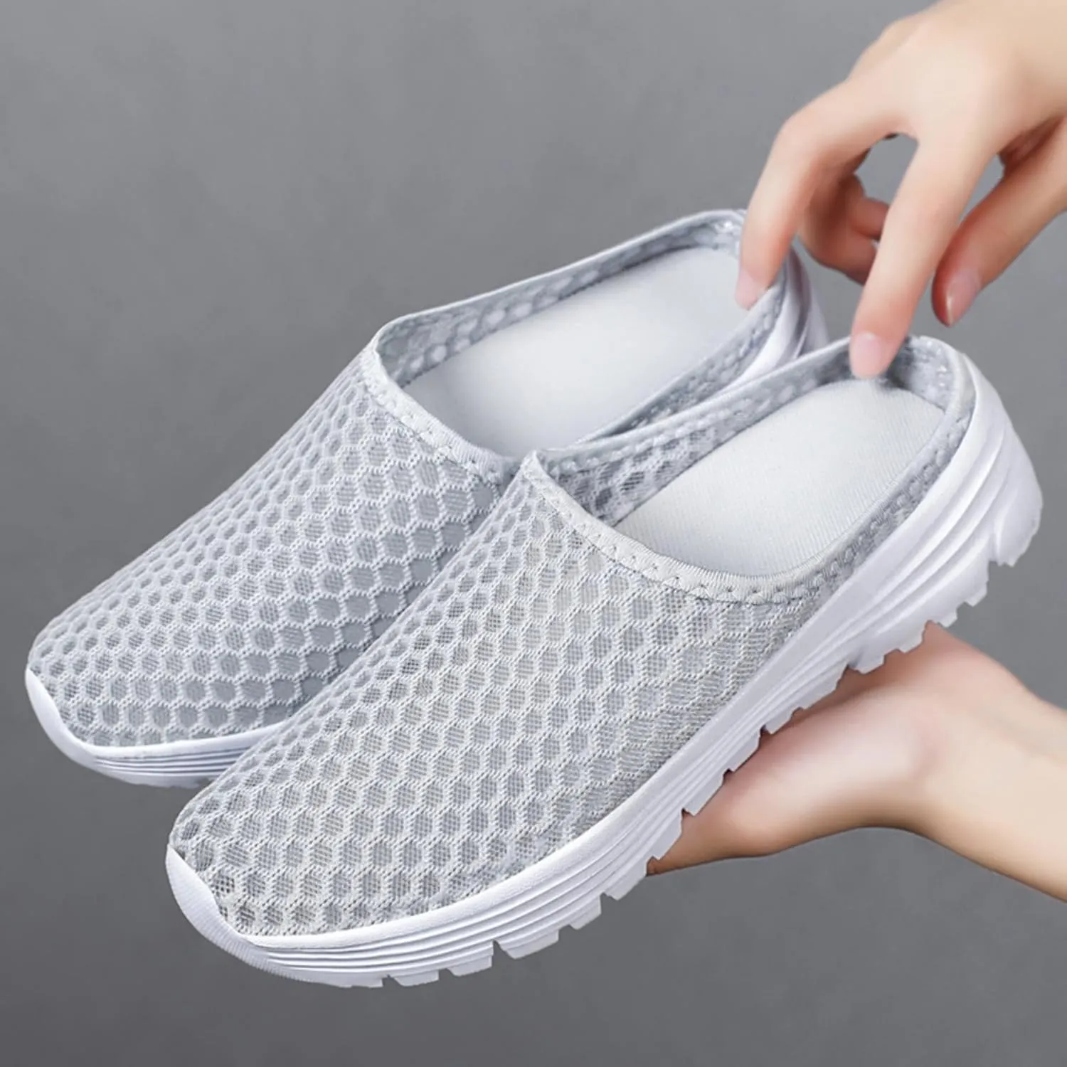 Women’s Lightweight Mesh Garden Shoes – Breathable Summer Slippers, Quick-Dry Outdoor Mules, Unisex Casual Slip-Ons