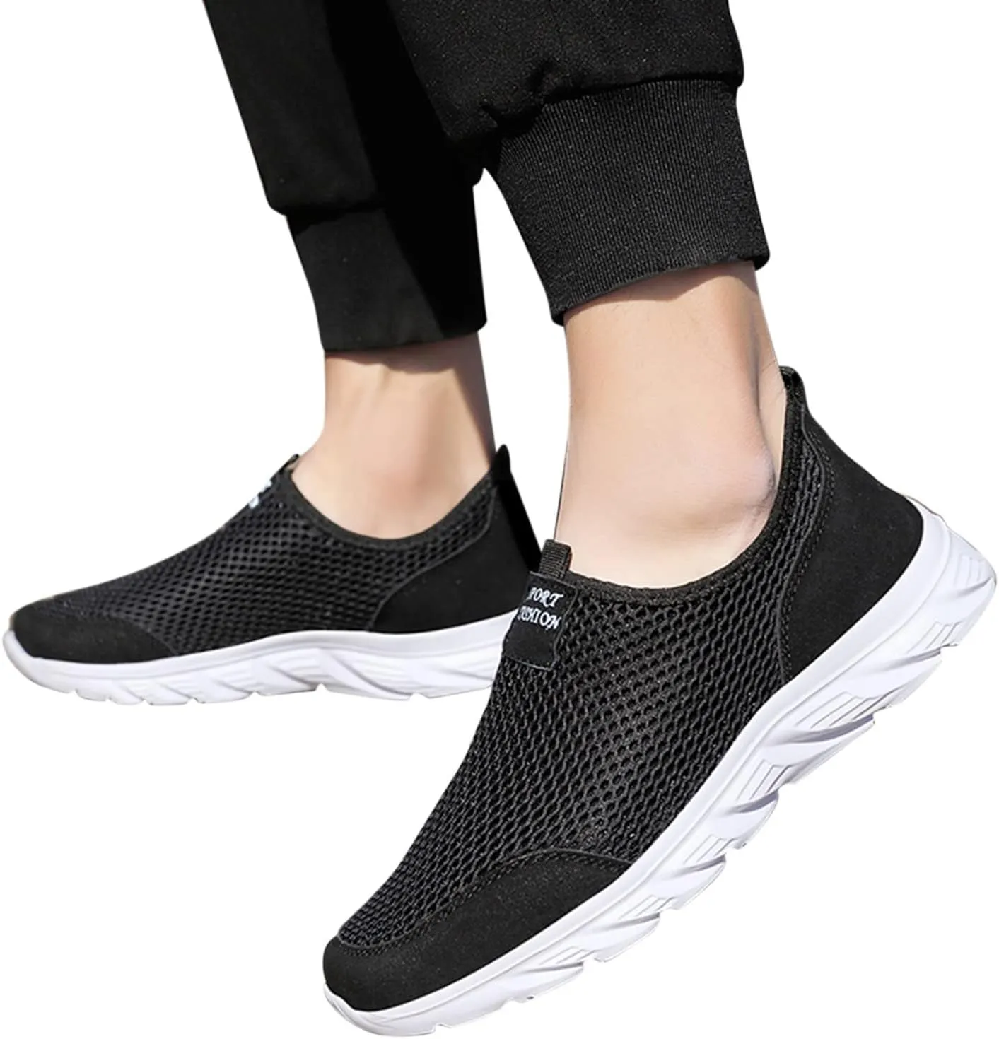 Womens Non Slip Work Shoes Slip On Water Resistant Mens Running Shoes Loafers Dressy Casual Shoes White Sneakers Black Tennis Shoe Trainers Shoe