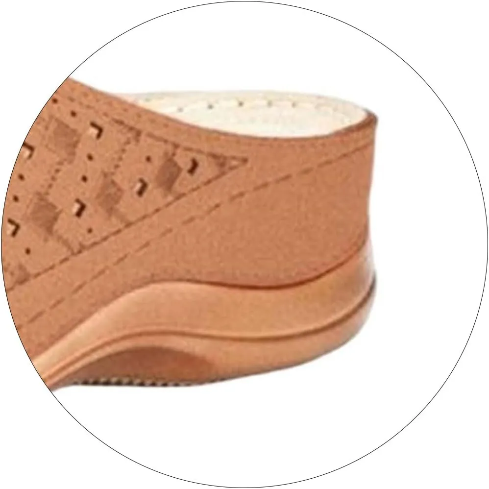 Womens Sandals Wedge Comfortable Orthopedic Wedge Sandals Women Slip on Low Heel Platform Sandal with Arch Support Summer Casual Walking Flat Slippers Ortho Comfort Lightweight Trendy Slippers