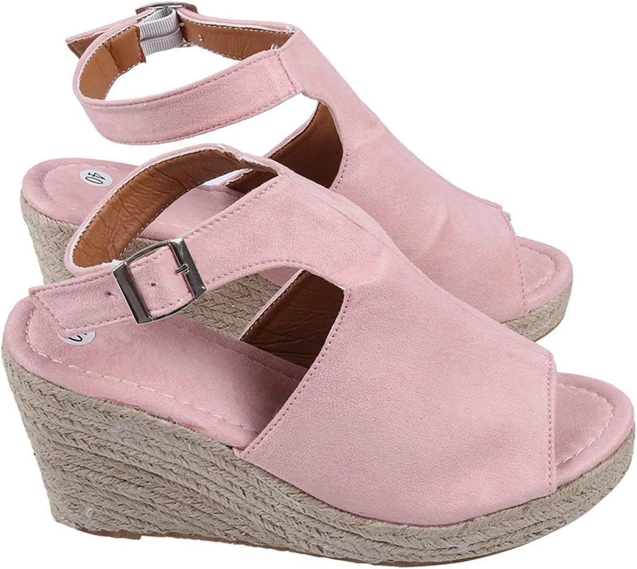 Women's Wedge Sandals Espadrille Platform Sandal High Heels Ankle Strap Open Toe Wedges Slingback Summer Dress Shoes