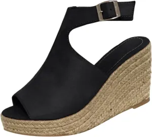 Women's Wedge Sandals Espadrille Platform Sandal High Heels Ankle Strap Open Toe Wedges Slingback Summer Dress Shoes